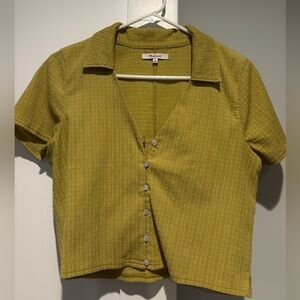 Madewell Lime Green Button-Down Women's Shirt